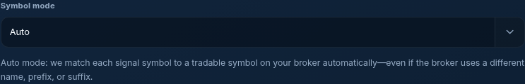 Symbol mode Auto